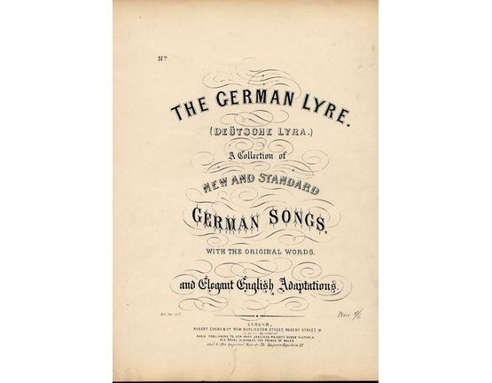 8333 | The Garland -  No. III Vol. V from The German Lyre (Deutsche Lyra) series of German Songs with Original Words and Elegant English adaptions - For Pian