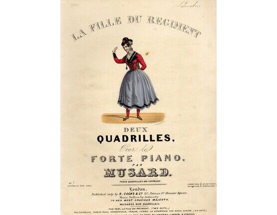 8396 | La Fille Du Regiment - Deux Quadrilles - From the Opera "La Fille Du Regiment" by G. Donizetti - Piano Forte