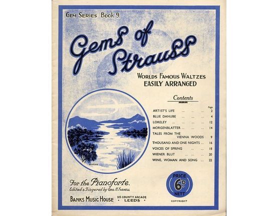 8538 | Gems of Strauss - Gem Series Book 9 - Worlds famous waltzes easily arranged for the Pianoforte