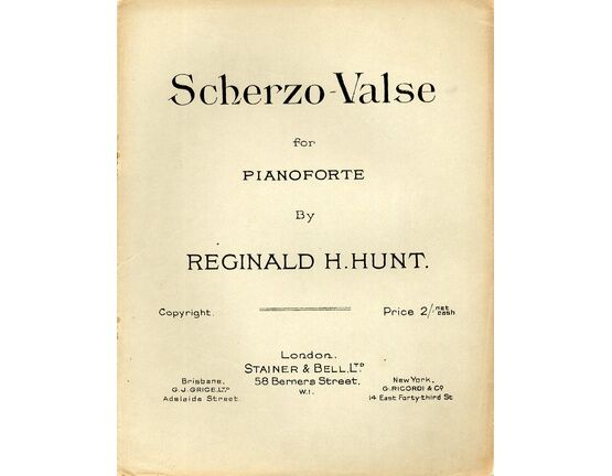 8553 | Hunt - Scherzo (Valse) - For Piano
