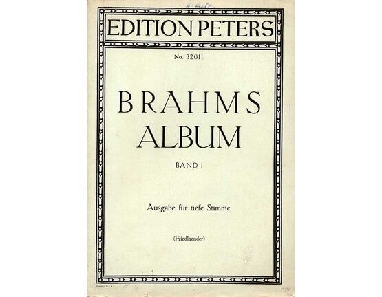 8563 | Brahms Album - Band 1 - Fur Eine Singstimme mit Klavierbegleitung
