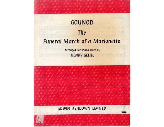 8646 | Gounod - The Funeral March of a Marionette - Piano Duet Arrangement