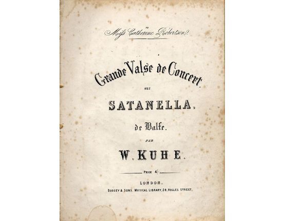 8653 | Grande Valse de Concert sur Satanella de Balfe - Dedicated to Mifs Catherine Robertson