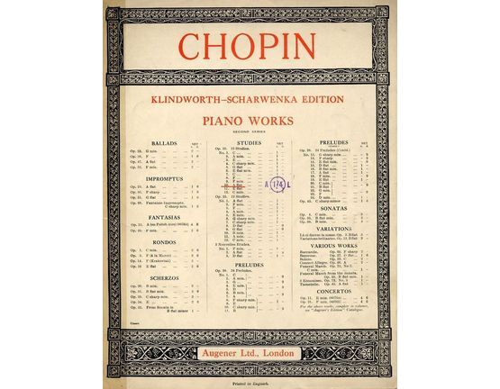 8654 | Chopin Studies No. 10 in A flat - Op. 10 - Piano Works - Second Edition