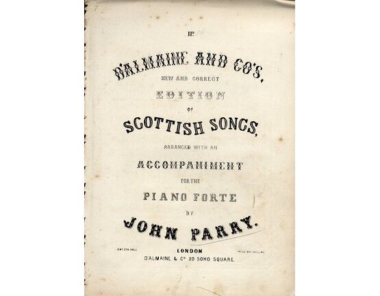 8769 | Edition of Scottish Songs - No. 56 - Two Songs -  Arranged with Accompaniment for Pianoforte