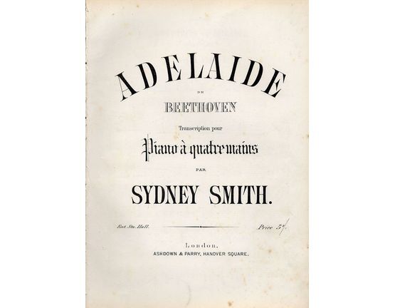 8790 | Adelaide - Transcription pour Piano a quatre mains