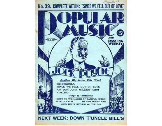 8904 | Popular Music and Dancing Weekly - No. 39, July 6th 1935 -  Edited by Jack Payne - Featuring Bill Merrin, Len Bermon, Mrs Jack Hilton and George Hurle
