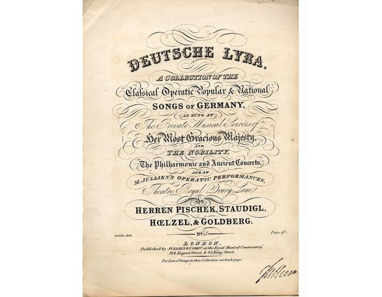 9050 | The Serenade - Deutsche Lyra No. 65 - A Collection of the Clafsical Operatic Popular and National Songs of Germany - As sung at the Private Musical So