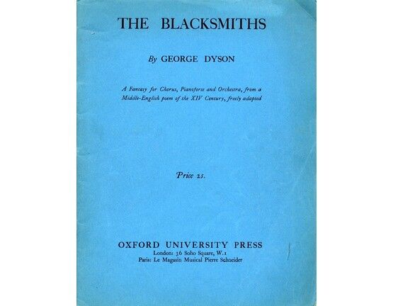 9158 | The Blacksmiths - A Fantasy for Chorus, Pianoforte and Orchestra (Piano), from a Middle English Poem of the XIV Century, freely adapted - Vocal Score