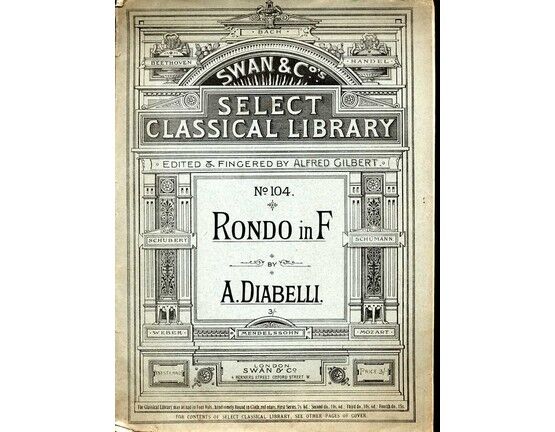 9162 | Diabelli - Rondo in F Major for Piano - Swan & Co's Select Classical Library No. 104