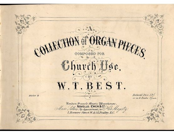 9244 | A Collection of Organ Pieces composed for Church Use - Book 2