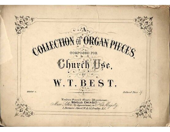 9244 | A Collection of Organ Pieces composed for Church Use - Book 3