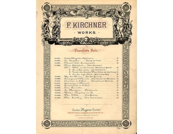 9272 | The Smithy (Die Schmiede) - Op. 1039 - For Piano Solo - F. Kirchner Works series