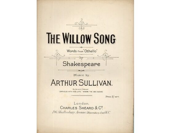 9273 | The Willow Song - With Words from Shakespeare's Orthello