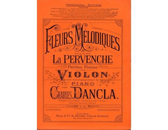 9312 | La Pervenche - No. 9 from the 2nd Suite of "Fleurs Melodiques" Op. 181 - Small Pieces for Violin and Piano
