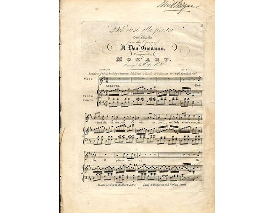 9425 | Deh vieni all finestra - Serenade from the Opera of "Il Don Giovanni"