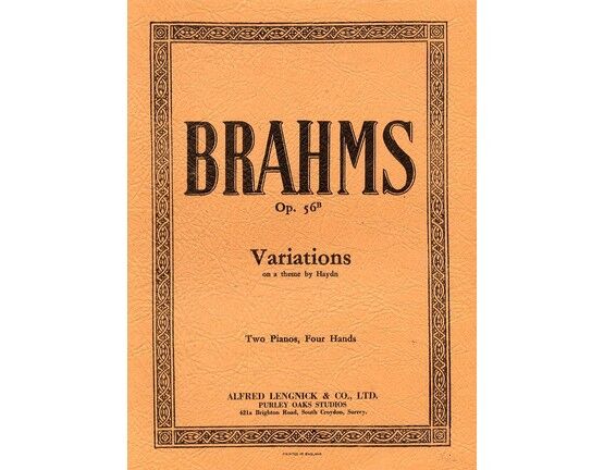 9435 | Brahms - Variations on a Theme by Haydn - Duet on Two Pianos - Op. 56B