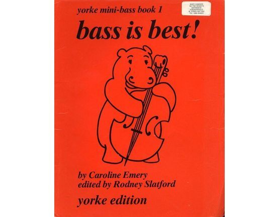 9608 | Bass is best! - Yorke mini-Bass book 1 - Yorke edition - Double Bass Book - 120 studies