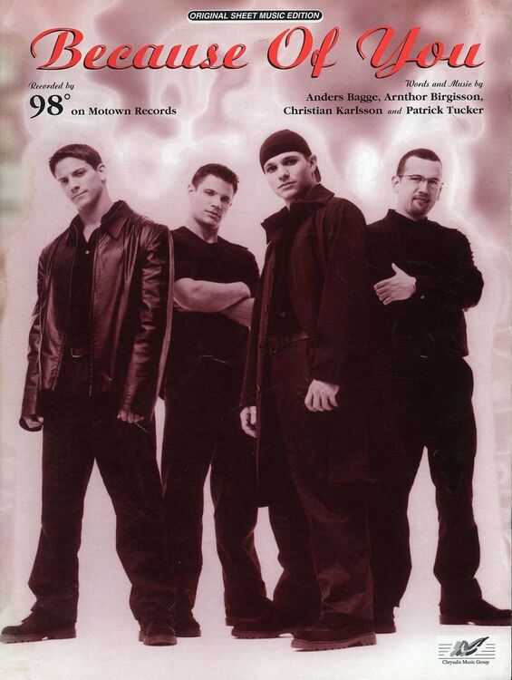 Because of You - Recorded by 98 degrees on Motown Records - For Piano