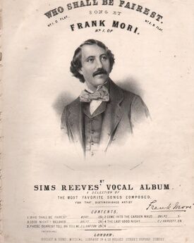 Who shall be Fairest? - Song - No.1 of Mr.Sims Reeves' Vocal Album