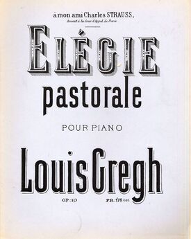 Elegie - Pastorale - Pour Piano - Op. 10 - French Edition