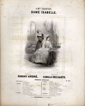 Dame Isabelle - For Piano and Voice - French Edition
