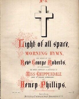 The Morning Hymn  - Composed and Dedicated to Miss Chippendale (Bank of England) by Henry Phillips