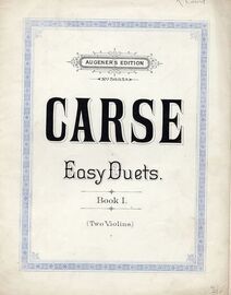 Easy Duets - Book 1 - Augeners Edition No. 5635 - Two Violins - Three Duets in the Keys of C and G major