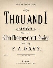 Thou and I for violin, piano and voice with seperate violin part