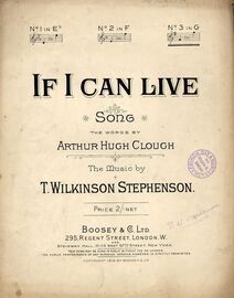 If I can Live - Song - In the key of G major for high voice