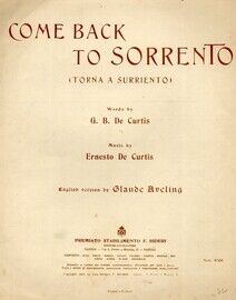 Come Back to Sorrento (Torna a Surriento) - Song in the key of E major