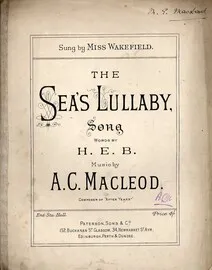 The Sea&#039;s Lullaby - Sung by Miss Wakefield