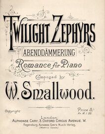 Twilight Zephyrs, romance for piano