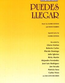 Puedes Llegar - Recorded by Gloria Estefan - Original Sheet Music Edition