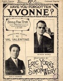 Have you forgotten Yvonne? - Song Fox Trot featuring Eric Yorke and Simon Wery