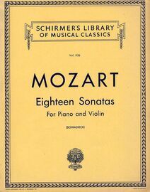 Eighteen Sonatas for Piano and Violin - Schirmers Library of Musical Classics - Vol. 836 - Violin Score