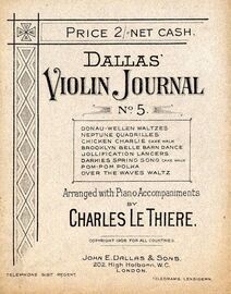 Dallas&#039; Violin Journal - No. 5 - For Violin with Piano accompaniment