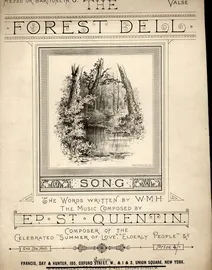 Forest Dell - Song for Contralto or Bass in F major with Piano accompaniment