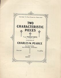 Two Characteristic Pieces for Pianoforte - Inscribed to Miss Emmeline Medd-Hall