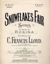 Snowflakes Fair - Song in the key of E flat major for Low voice