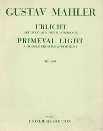 Urlicht (Primeval Light) - Alto Solo from the 2nd Symphony in C minor - For Low Voice - UE 2938b