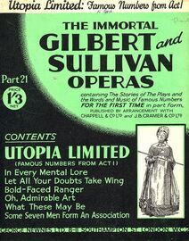 Utopia Limited - Famous Numbers from Act 1 - The Immortal Gilbert and Sullivan Operas - Part 21 - Containing the stories of the plays and the words an