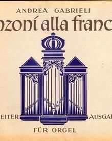 Canzoni Alla Francese - For Organ or Harpsichord