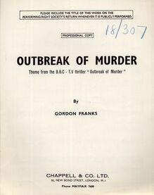 Outbreak of Murder - Piano Solo from the B.B.C TV Series &quot;Outbreak of Murder&quot; - Professional Copy