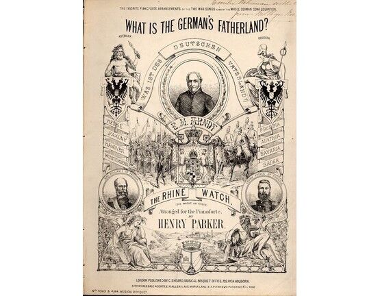 10057 | The Rhine Watch and What is the German's Fatherland - No's. 4563 and 4564 Musical Bouquet for Piano