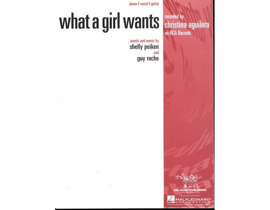 10141 | What a Girl Wants - Recorded by Christina Aguilera - Piano - Vocal - Guitar