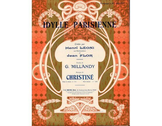 10143 | Idylle Parisienne - For Piano and Voice - French Edition