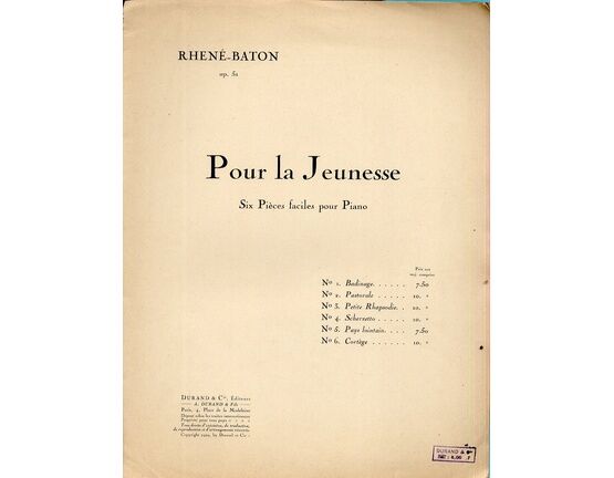 10429 | Pour la Jeunesse Six Pieces faciles pour piano - Op. 51 - Piano Solo