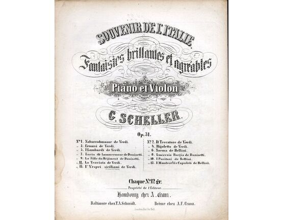 10841 | La Traviata de Verdi - Pour Piano et Violon - Op. 31, No. 11