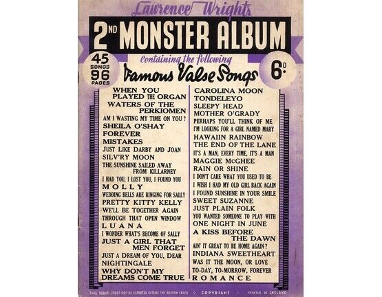 11 | Lawrence Wright&#039;s 2nd Monster Album - Famous Valse Songs - 45 Songs